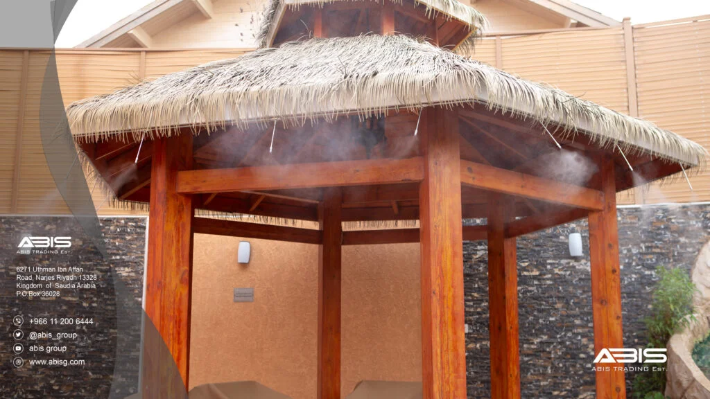 أنظمة ضباب لرش رذاذ الماء لتبريد الأماكن المفتوحة و الحدائق من شركة أبيس